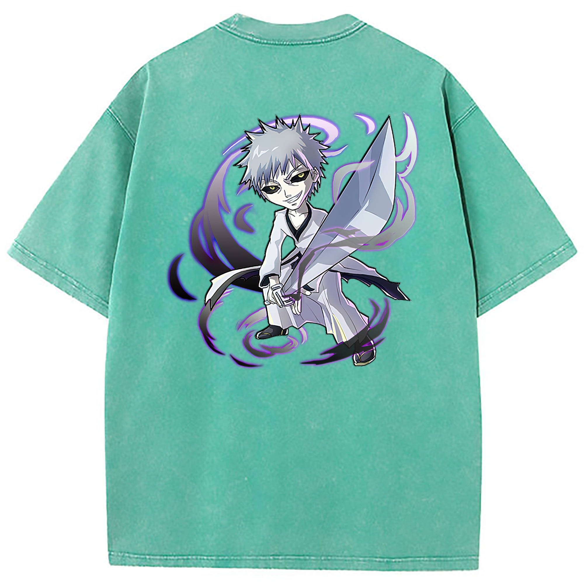 （画像用） ブリーチ 黒崎一護（くろさき いちご）BLEACH Kurosaki Ichigo 綿100% ヴィンテージ風 半袖Tシャツ（背面プリント）